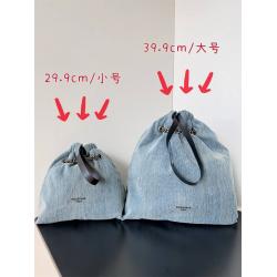 Balenciaga巴黎世家7429422/7429412 CRUSH 牛仔布小号/中号托特包垃圾袋