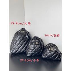 Balenciaga巴黎世家官网7429422/7429412 CRUSH 绗缝绣线托特包垃圾袋