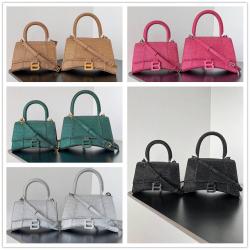 Balenciaga官网巴黎世家5928332/5935461 HOURGLASS 镶钻莱茵石沙漏包