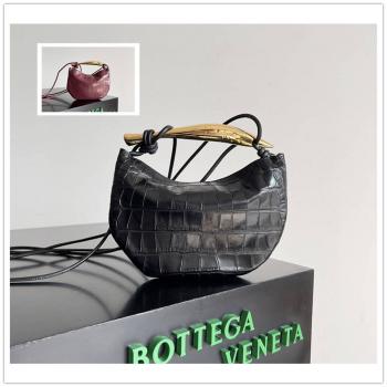bottega veneta BV葆蝶家正品官网744267鳄鱼纹沙丁鱼Sardine迷你斜挎包