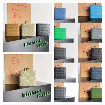 bottega veneta BV葆蝶家正品官网605721 Intrecciato编织男士短款钱包