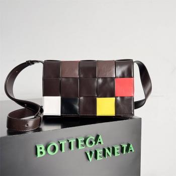 bottega veneta BV葆蝶家官网男包758105/667298 Cassette拼色斜挎包方块包