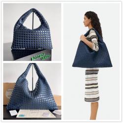 bottega veneta BV葆蝶家官网789028 795949 Hop 牛仔拼色拼皮 小号/大号单肩包