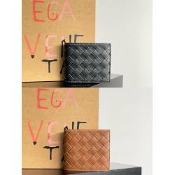 bottega veneta BV葆蝶家605721外缝线Intrecciato编织双折钱包