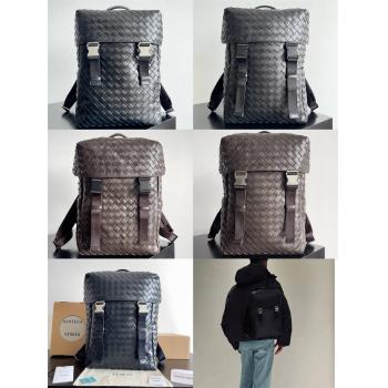 bottega veneta BV葆蝶家766580 Intrecciato编织翻盖背包双肩包
