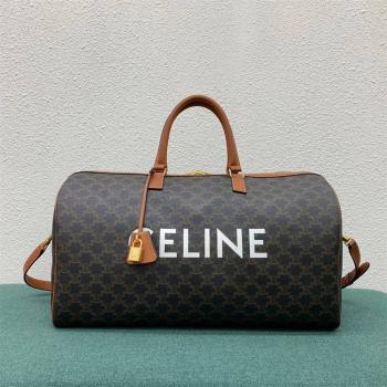 Celine思琳男包官网191472大号印花和标志印花旅行袋