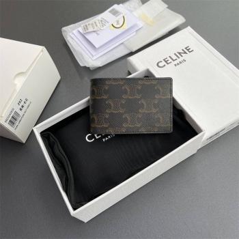 Celine思琳中文官网10M252 TRIOMPHE标志印花橫款卡包