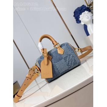 lv全称N40682 SPEEDY 18 BANDOULIÈRE 牛仔布枕头包
