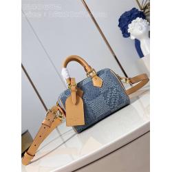 lv全称N40682 SPEEDY 18 BANDOULIÈRE 牛仔布枕头包
