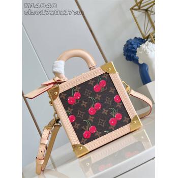 M14040 LV x TM MINI SQUARE TRUNK CHERRY 手袋盒子包