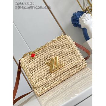 LV女包价格M14309编织TWIST SLIM 小号手袋