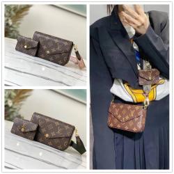 LV女包官网M80091 FÉLICIE STRAP & GO 三合一手袋