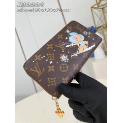 LV钱包M12223丝印ZIPPY 拉链钱夹