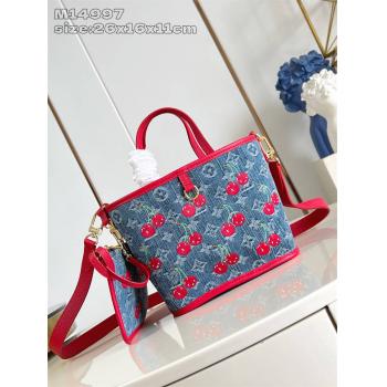 M14997 LV x TM NEVERFULL INSIDE OUT BB 手袋（牛仔布购物袋）