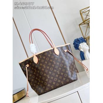 LV中文官网M46987 NEVERFULL 中号手袋购物袋