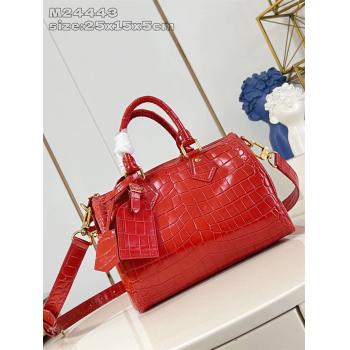 LV英国官网SPEEDY P9 BANDOULIÈRE 25 鳄鱼纹枕头包24443