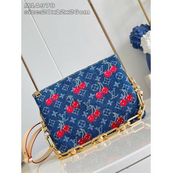 M14978 LV x TM COUSSIN 小号手袋（牛仔布）
