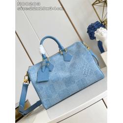 LV女包N00203 SPEEDY 30 BANDOULIÈRE 手袋牛仔布枕头包