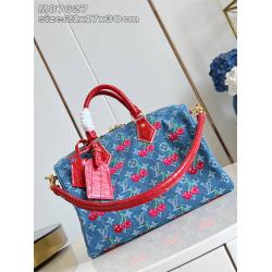 M87627 LV x TM Speedy Soft 30 牛仔布枕头包