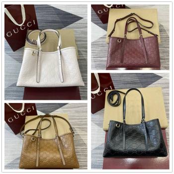 gucci价格古驰女包 815214 GG Emblem系列中号托特包购物袋（压纹牛皮）