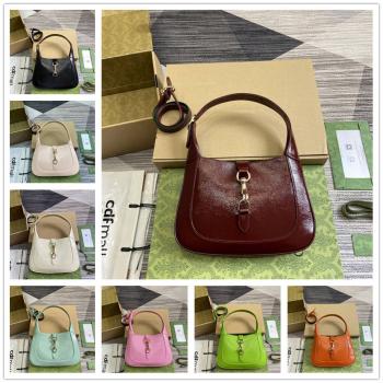 gucci韩国官网古驰 782849 Jackie系列小号肩背包腋下包（漆皮）