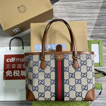 gucci官方网古驰 631685 Ophidia系列超级双G中号托特包购物袋