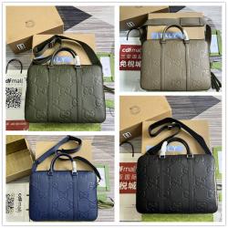 gucci意大利官网古驰男包 658573 超级双G公文包