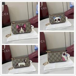 gucci是哪个国家的牌子古驰 818768 GG拉链钥匙包零钱包