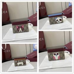gucci是什么牌子古驰 818769 饰熊猫细节双色GG卡片夹卡包