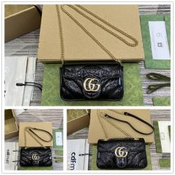gucci英国古驰官网 476433 446744 443497 GG Marmont系列链条包（漆皮）