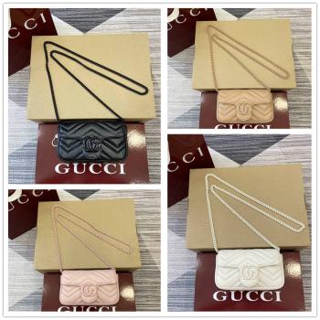 古驰gucci官网旗舰店 476433 GG Marmont系列超迷你链条包（亚光磨砂）