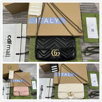 古驰官网中文官方网GUCCI 751526 GG Marmont系列小号链条包（配卡包）
