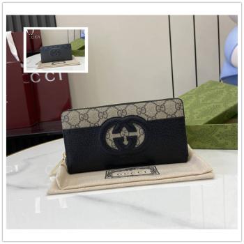 古驰官网中文版包包GUCCI 701423 饰镂空互扣式双G钱包