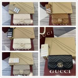 古驰官方网站GUCCI 751526 GG Marmont系列小号肩背包链条包（配卡包）