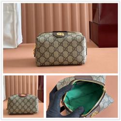 古驰官方GUCCI 548393 Ophidia 女士双G化妆包手拿包