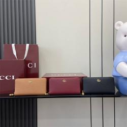 古驰澳洲官网GUCCI 739499 饰竹节GG Marmont系列长款钱包