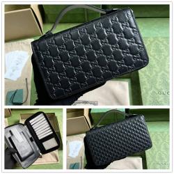 gucci价格古驰 395474/449246 GG Emblem差旅文件包手拿包