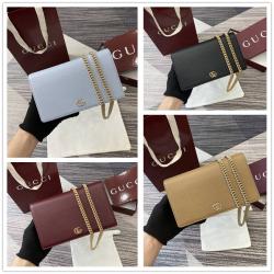 gucci包包古驰 497985 GG Marmont系列链式钱包链条包（拼色内里）