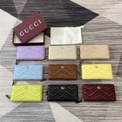 古驰官网GUCCI 837758 GG Marmont系列长款拉链钱包