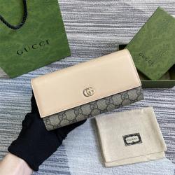 古驰旗舰店GUCCI 795627 GG Marmont系列长款钱包