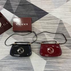 gucci澳洲官网古驰 815719 Blondie系列中号手提包（漆皮）