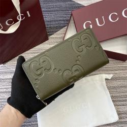gucci意大利官网古驰 739484 超级双G拉链钱包（新绿色）