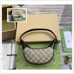 GUCCI女包古驰 774336 Ophidia系列超迷你月牙包牛角包（印花款）