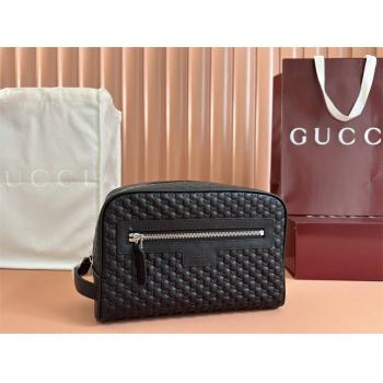 古驰官方网站GUCCI 419775 男士GG压纹皮革手拿包