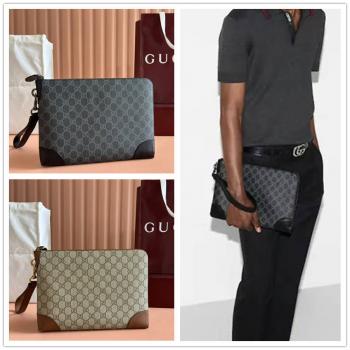 gucci包多少钱古驰 821156 GG Emblem系列小号商务包手拿包