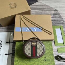 gucci官网旗舰店古驰 725147 Ophidia系列GG圆饼包