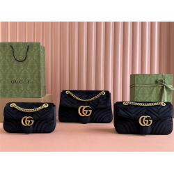 古驰包包GUCCI 446744/443497/443496 GG Marmont系列链条包（丝绒）