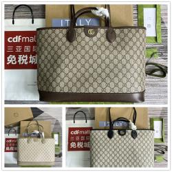 古驰官网女包GUCCI 739730 Ophidia系列中号托特包