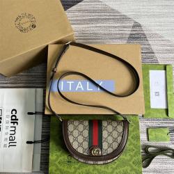 gucci澳洲官网古驰 757309 Ophidia系列迷你肩背包月亮包