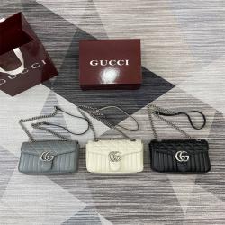 gucci香港官网古驰 443497 GG Marmont系列小号链条包
